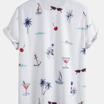Ensemble — chemise à imprimé palmiers nautique & short de bain à imprimé rayé