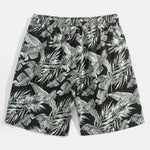 Ensemble Améline — chemise à imprimé plantes tropicales & short de bain à cordon