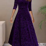 Sandrine — Robe d'Élégance en Velours pour les Fêtes