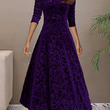 Sandrine — Robe d'Élégance en Velours pour les Fêtes