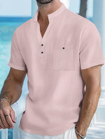 HENLEY COTTON SHIRT FOR MEN
