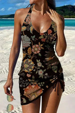 Fiesta | Tankini graphique fleuri avec short, effet ventre plat