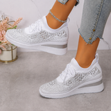 Sixtine | Baskets orthopédiques compensées pailletées