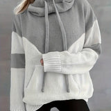 Tiphaine | Sweat à capuche à empiècements et cordon