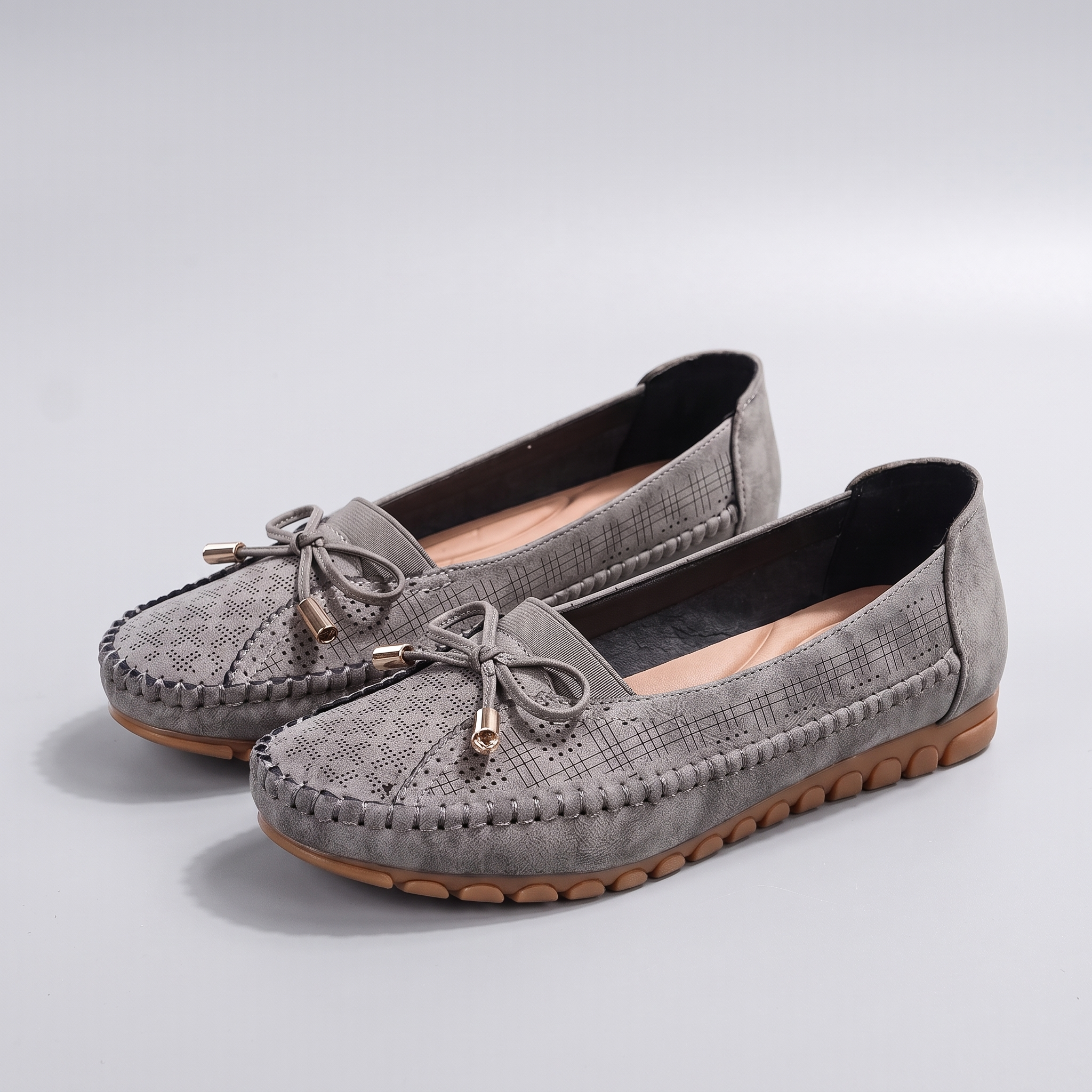 Camille | Baskets orthopédiques Gris, vue de face