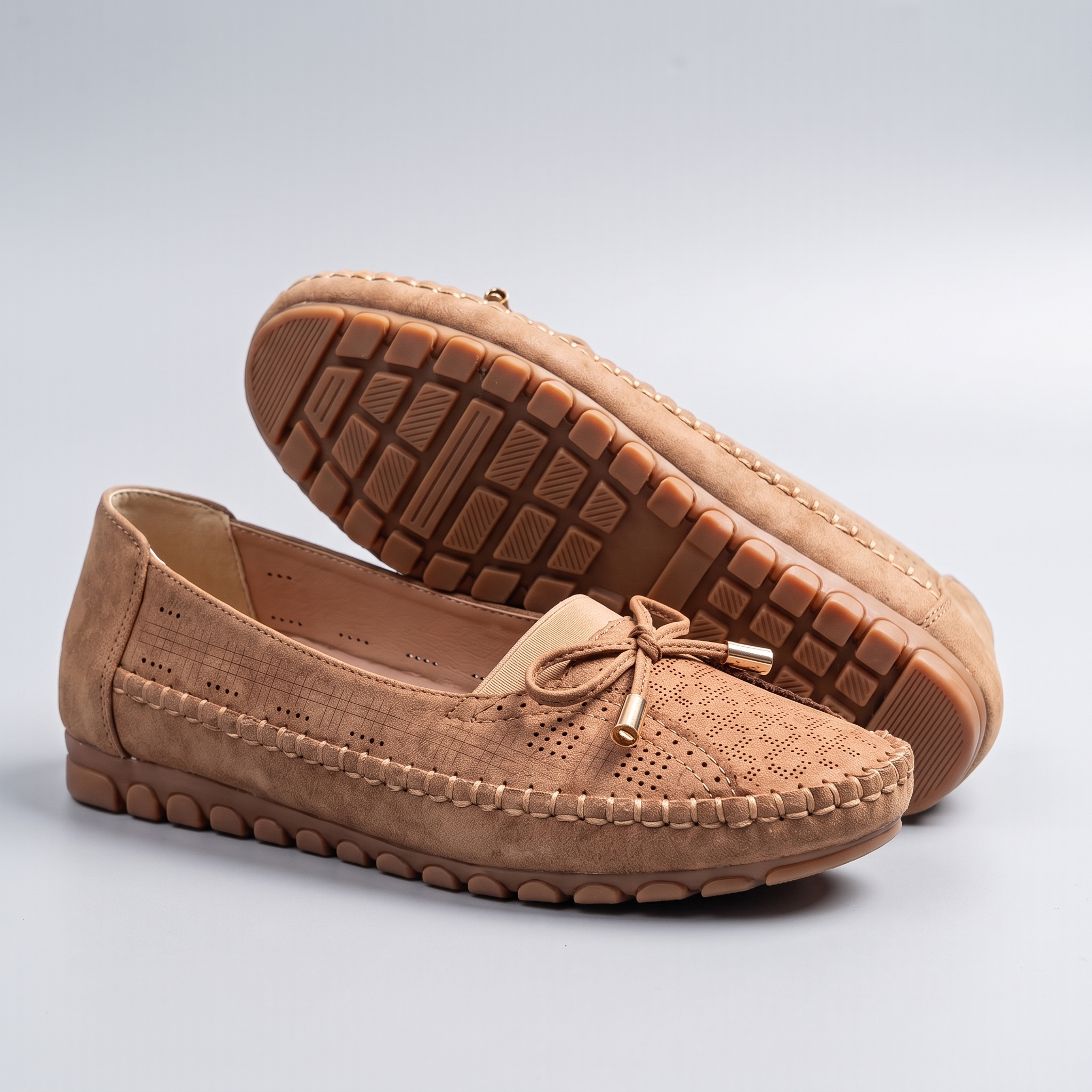 Camille | Baskets orthopédiques Marron, vue de face