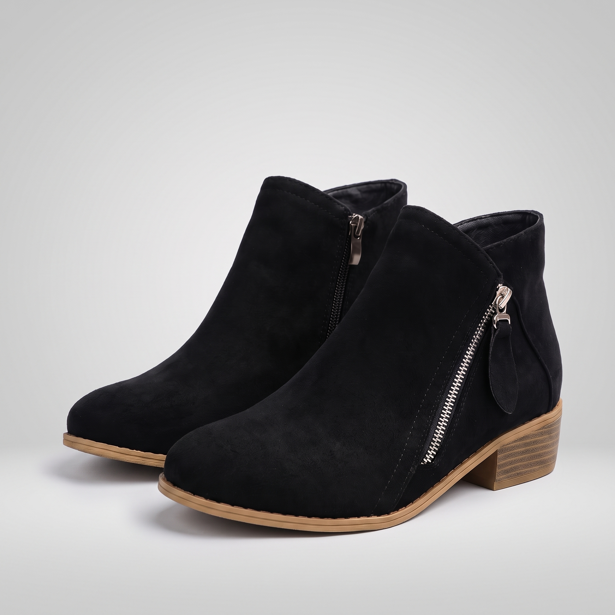 Calvera | Bottines confort Noir, vue de face