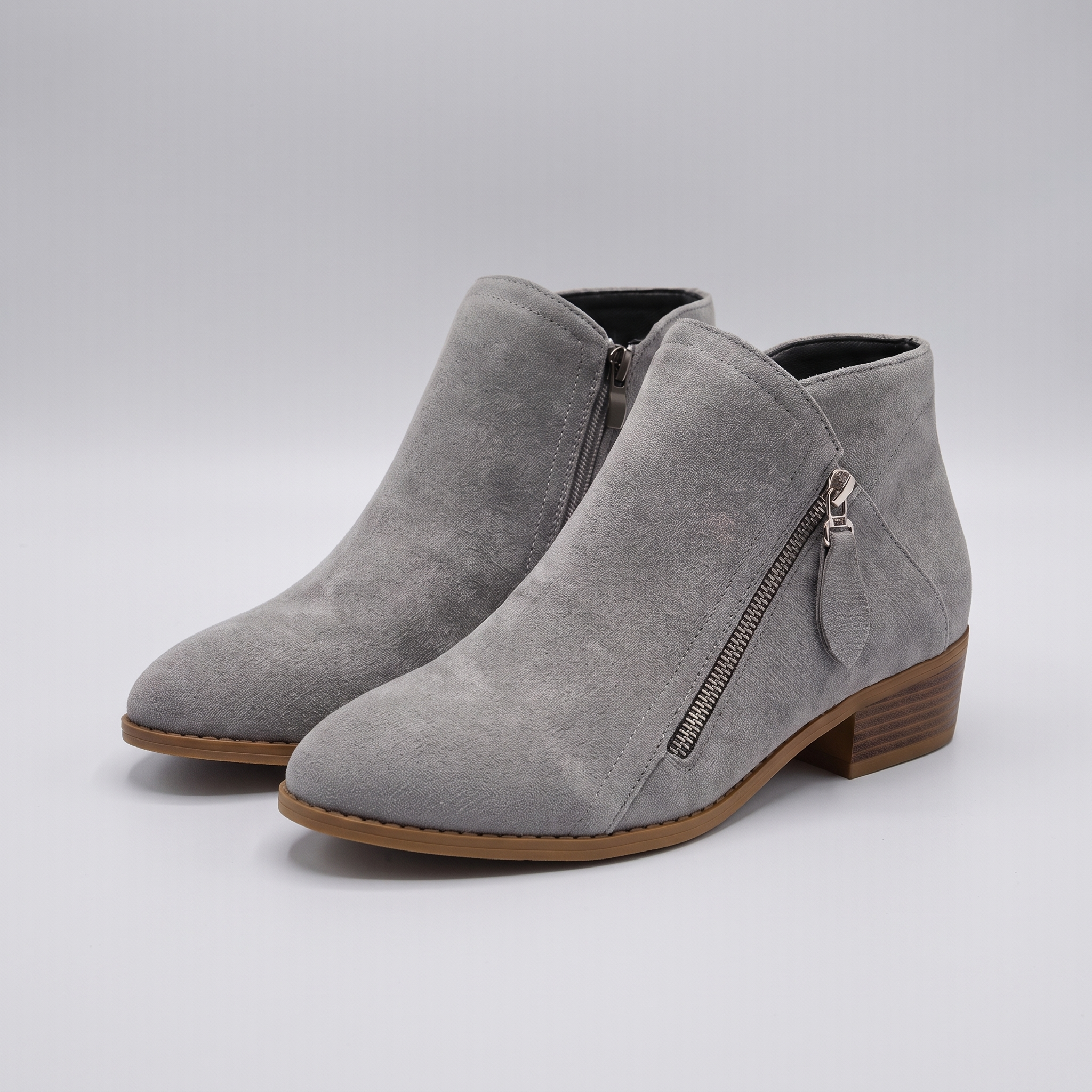 Calvera | Bottines confort Gris, vue de face