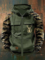 CLEAN MULTI-POCKET ZIP HOODIE FOR MEN