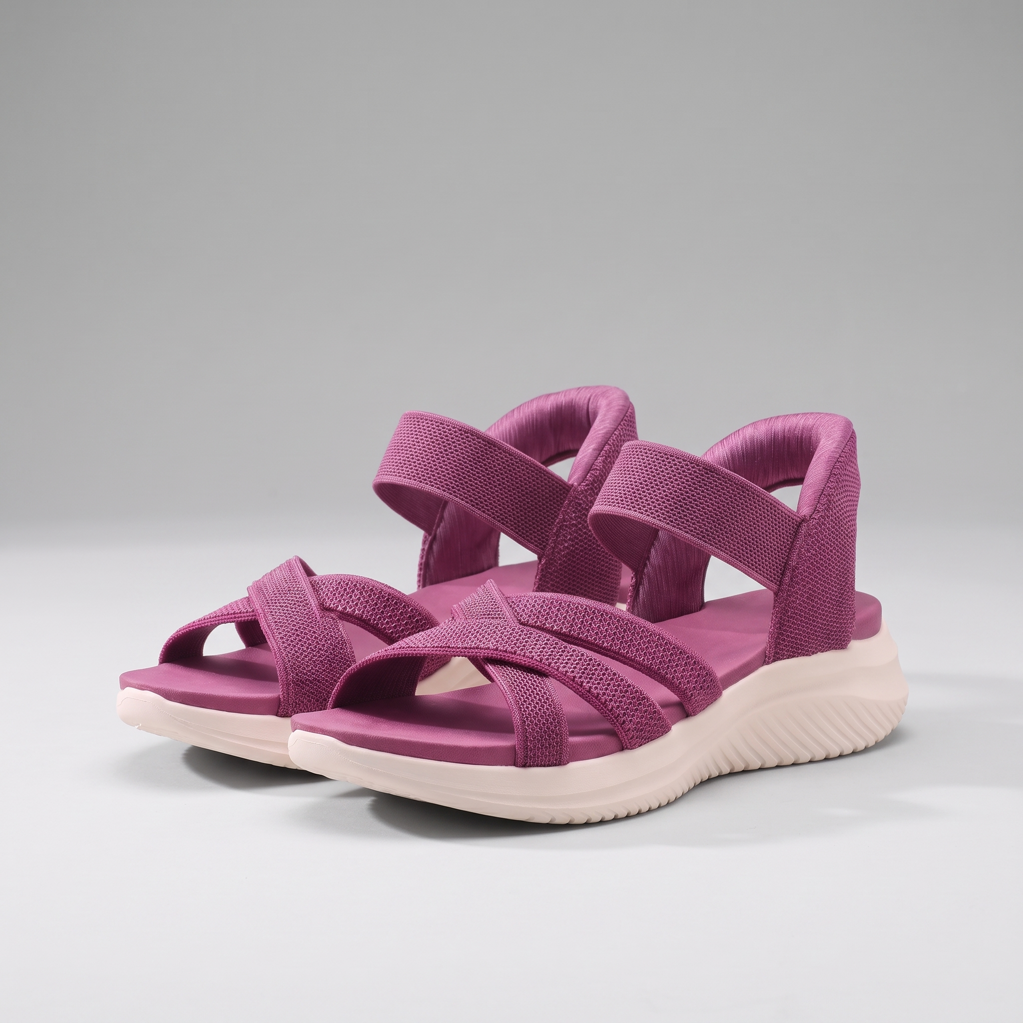 Elmswick | Sandales en maille Rose, vue de face