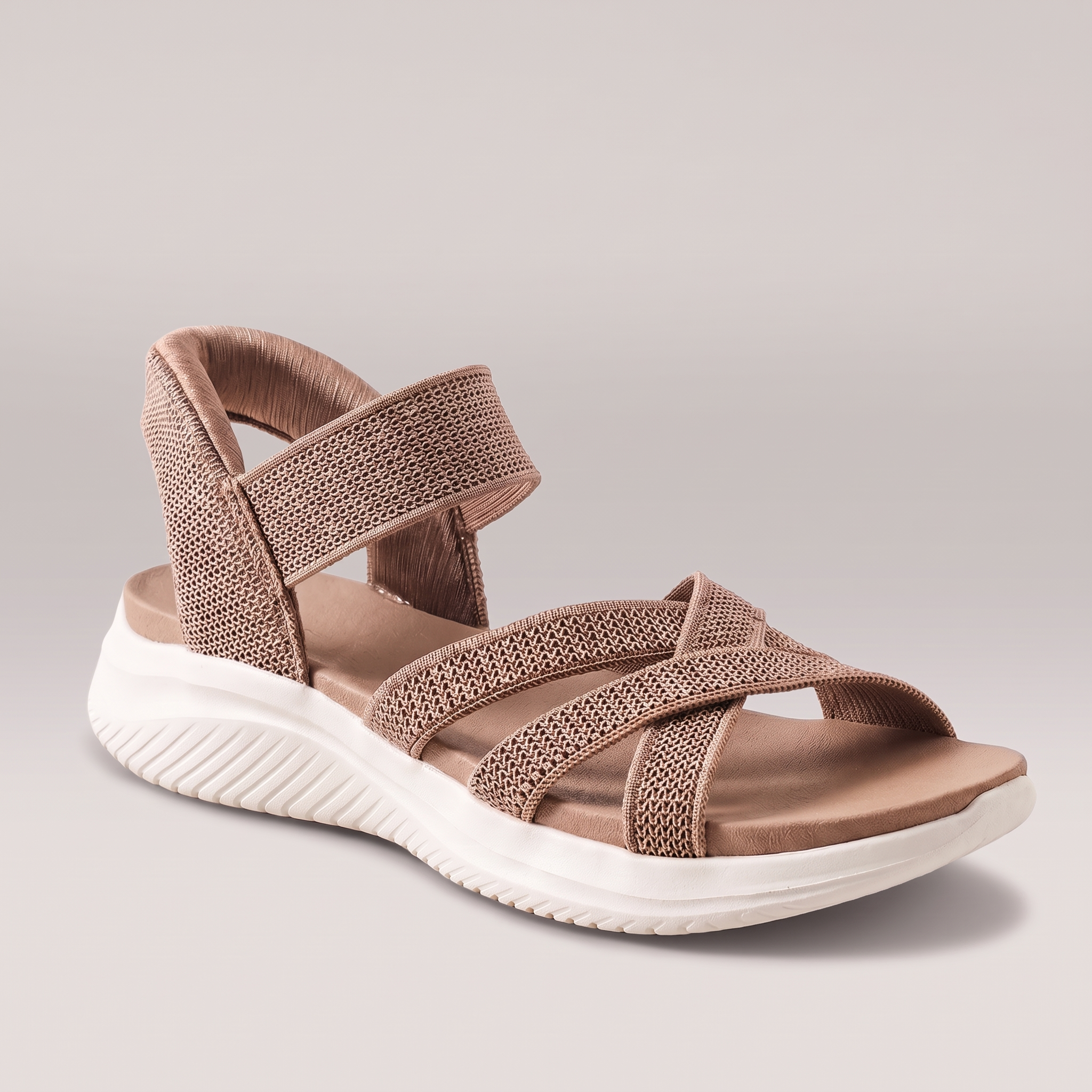 Elmswick | Sandales en maille Kaki, vue de face