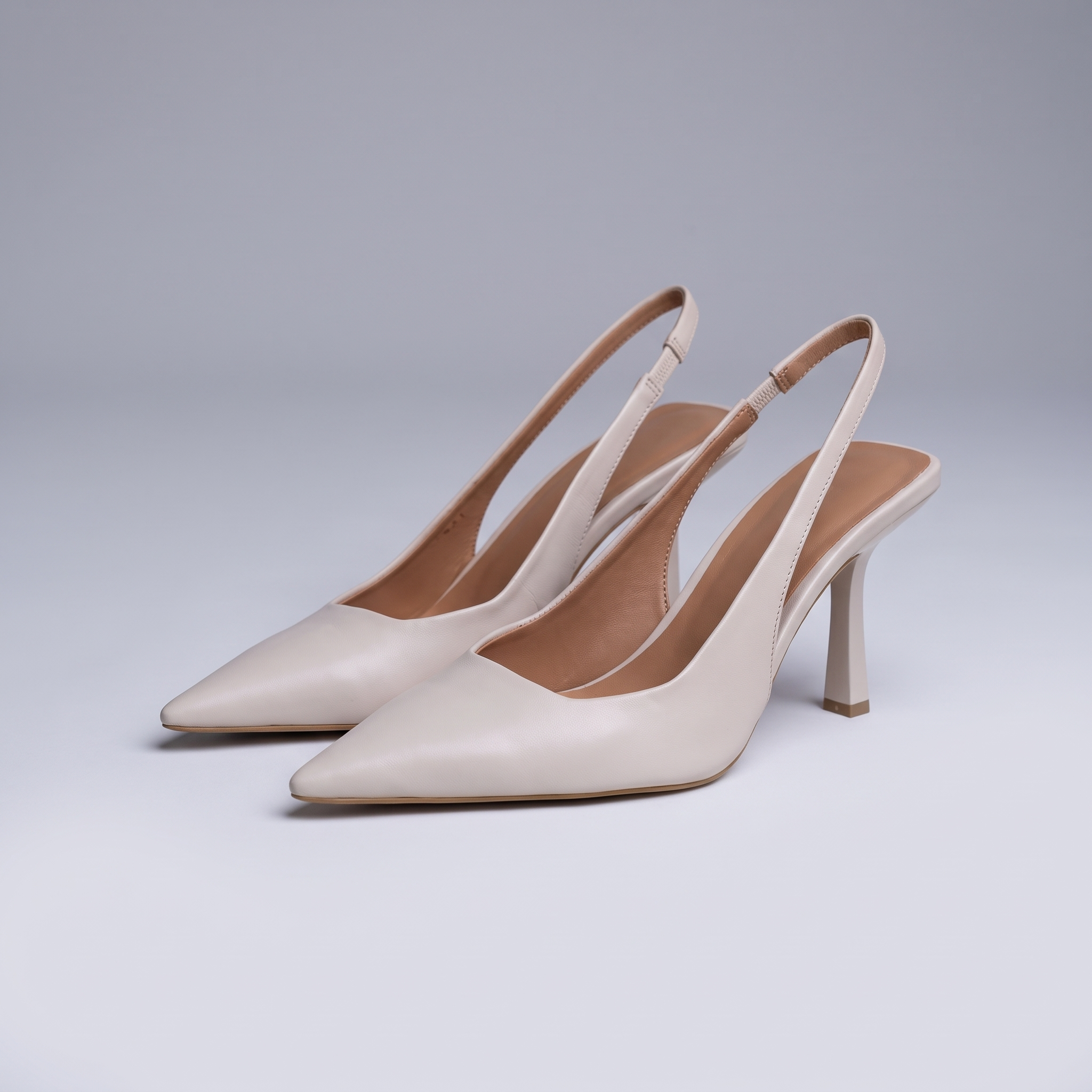 Clara | Escarpins confort Blanc, vue de face
