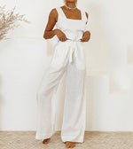 Ensemble Top Minimaliste et Pantalon Évasé