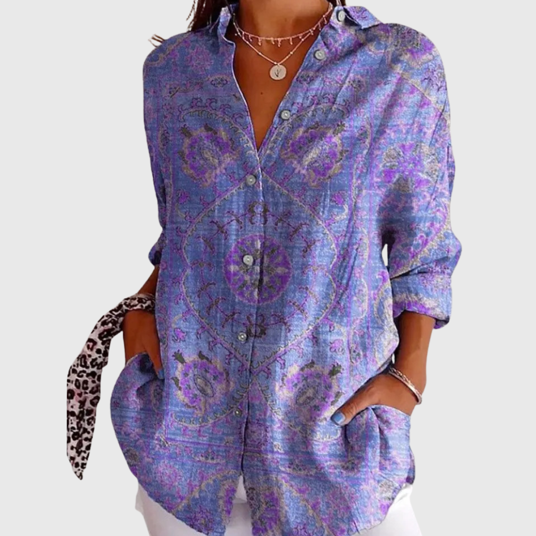 Capucine — Blouse imprimée légère et colorée
