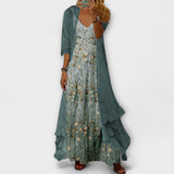 Caroline — Ensemble de robe maxi élégante en deux pièces