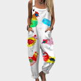 Salopette Rosalie — Volatiles artistiques éclatants