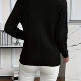 Armelle | Pull en maille à torsades et col rond