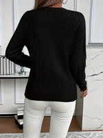 Armelle | Pull en maille à torsades et col rond