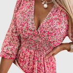 Christine — Robe à Manches Bouffantes Florales