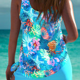 Trudy | Tankini élégant avec effet ventre plat et short assorti