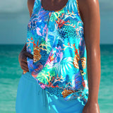 Trudy | Tankini élégant avec effet ventre plat et short assorti