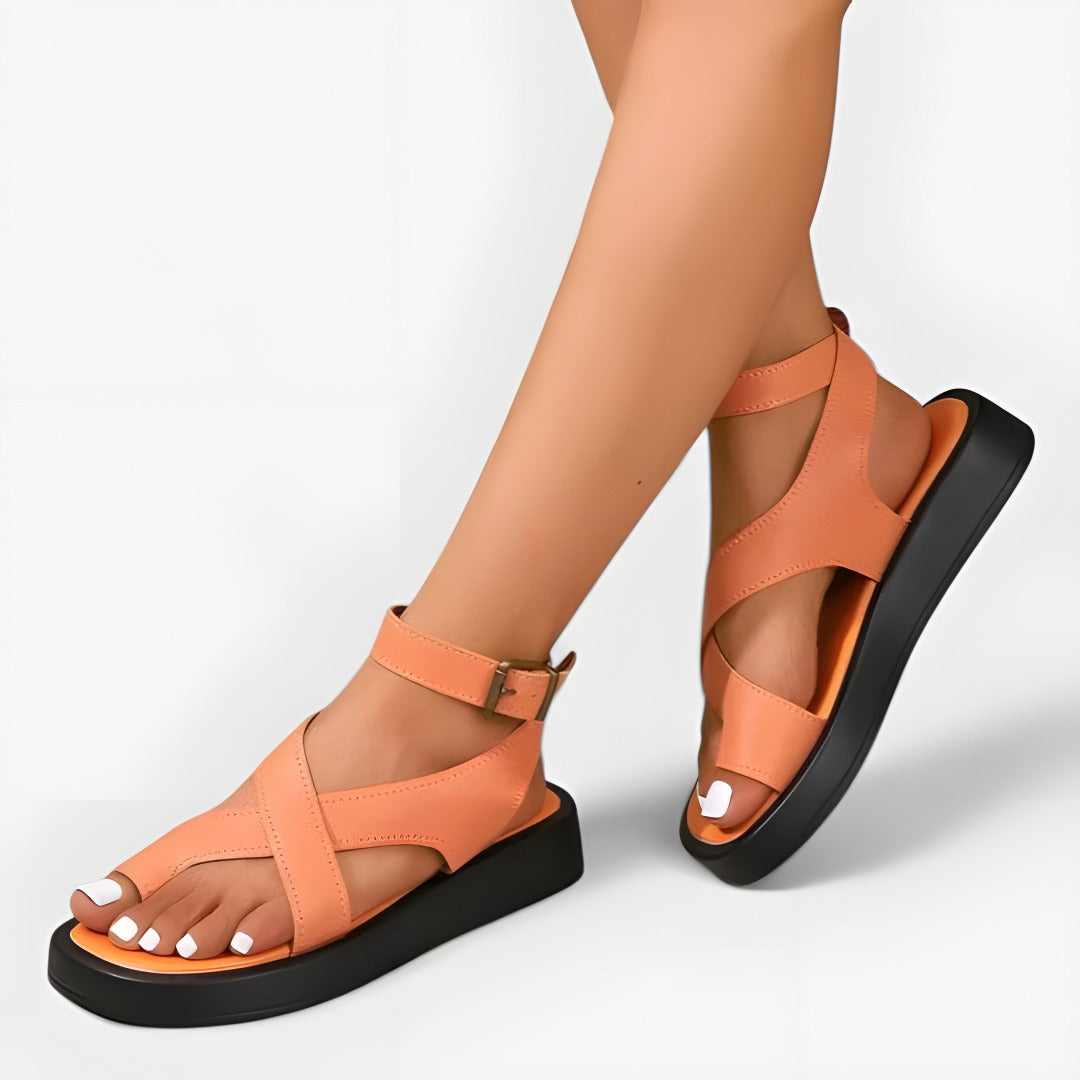 Capucine | Sandales femme à plateforme Orange