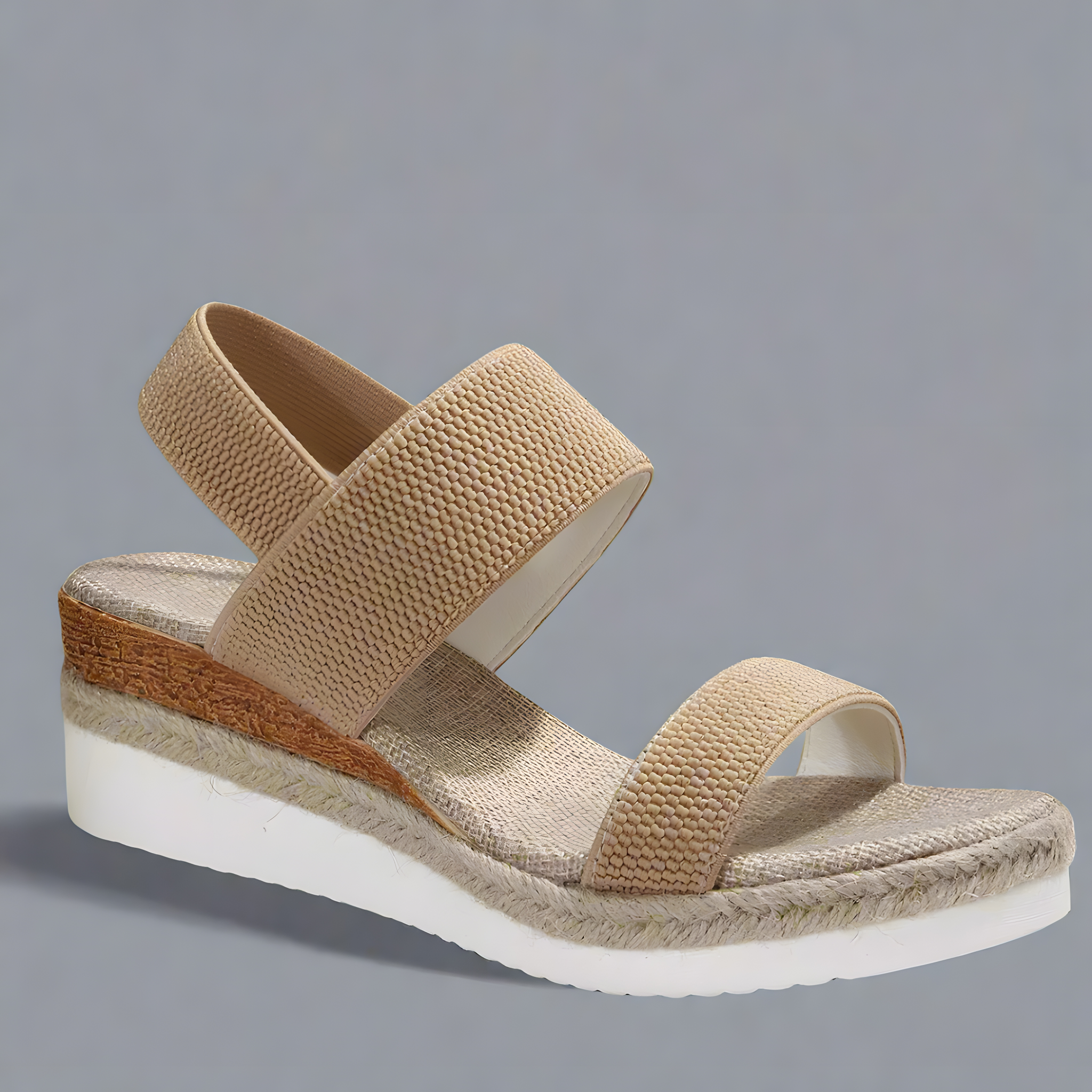 Aimée | Sandales orthopédiques femme à plateforme Kaki