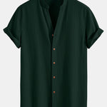 Ensemble — chemise texturée froissée à col V & pantalon texturé froissé