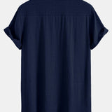 Ensemble — chemise utilitaire à poches en lin et viscose & pantalon en lin à jambe droite