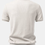 Ensemble — polo gaufré à col Johnny et poche & short gaufré en maille à cordon