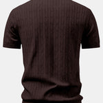 Ensemble — polo zippé en maille jacquard torsadé & pantalon fuselé coupe slim