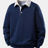 Ensemble Améline — sweat à col polo en velours côtelé contrastant & pantalon en velours côtelé