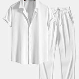Ensemble — chemise côtelée coupe ajustée & pantalon côtelé à jambe droite
