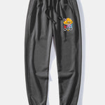 Ensemble — sweat à col rond coupe décontractée à imprimé ours graffiti & pantalon de jogging