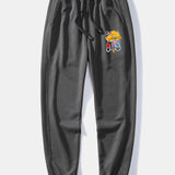 Ensemble — sweat à col rond coupe décontractée à imprimé ours graffiti & pantalon de jogging