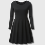 Julie — Robe classique à manches longues évasée