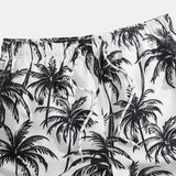 Ensemble — chemise à imprimé palmiers coupe décontractée & short de bain à imprimé palmiers