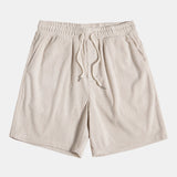 Ensemble — chemise en velours côtelé à col polo et manches longues & short