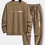 Ensemble — sweat à col rond à imprimé rayé & pantalon de jogging