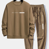 Ensemble — sweat à col rond à imprimé rayé & pantalon de jogging