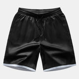Ensemble — chemise en satin contrastant & short en satin contrastant