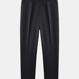 Ensemble — polo en maille à col V à damier & pantalon fuselé coupe slim