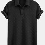 Ensemble — polo jacquard géométrique & short jacquard géométrique
