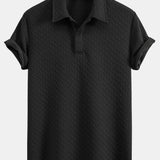 Ensemble — polo jacquard géométrique & short jacquard géométrique