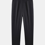 Ensemble — polo en maille jacquard géométrique & pantalon fuselé coupe slim