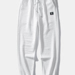 Ensemble — chemise gaufrée à manches courtes & pantalon de jogging gaufré à cordon