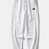 Ensemble — chemise gaufrée à manches courtes & pantalon de jogging gaufré à cordon
