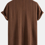 Ensemble Améline — chemise cubaine texturée jacquard & short texturé froissé à cordon
