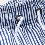 Ensemble — chemise texturée à col officier & short de bain à imprimé rayé