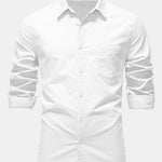 Améline — Chemise en lin et coton à manches longues et poche